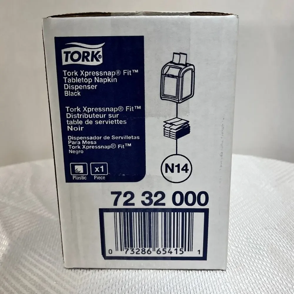 Tork Xpressnap Fit Tabletop Napkin Dispenser Black Plastic N14 New #7232000